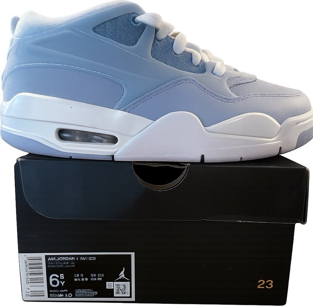 Jordan Air Jordan 4 RM (GS) 6.5Y/8 women Sneakers Blue/White Leather US 6.5 NWB